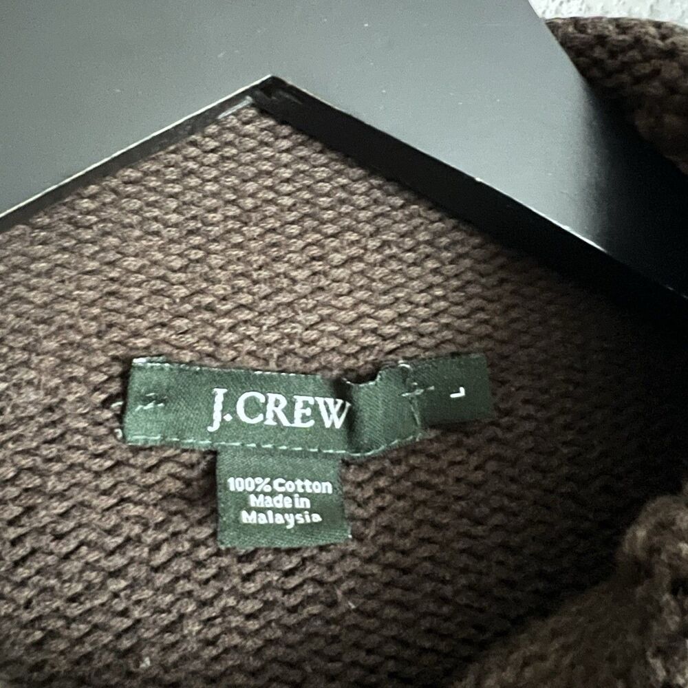 Vintage J Crew Men’s Cotton Roll neck Sweater Size L Brown - Picture 3 of 5